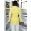 Žluté vypasované elegantní sako ROVENA s ozdobou