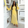 Žluté maxi dlouhé košilové šaty MATRIX