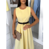 Žluté pouzdrové áčkové midi šaty GERARDYS s páskem