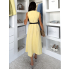 Žluté pouzdrové áčkové midi šaty GERARDYS s páskem