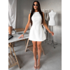Bílé elegantní vypasované krátké šaty NATIVE