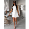 Bílé elegantní vypasované krátké šaty NATIVE