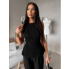 Černá elegantní vypasovaná vestička GLARITKA