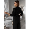 Černé elegantní sako THELYA s vázáním