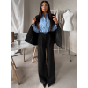 Černé elegantní široké kalhoty OMNIRA