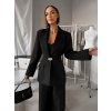 Černé elegantní tvarující sako ROVENA s ozdobou