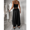 Černý společenský komplet XANDORA s harémovými kalhotami