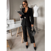 Černý společenský kalhotový kostým ZORVATO