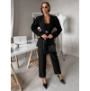 Černý společenský kalhotový kostým ZORVATO
