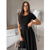 Černé vypasované midi šaty WONDIX s páskem