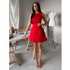 Červené elegantní áčkové krátké šaty NATIVE