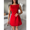 Červené elegantní áčkové krátké šaty NATIVE