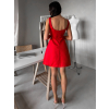 Červené elegantní áčkové krátké šaty NATIVE