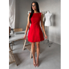 Červené elegantní áčkové krátké šaty NATIVE