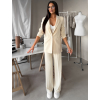 Krémové oversize stylové sako NAREX