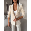 Krémové oversize stylové sako NAREX