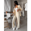 Krémové oversize stylové sako NAREX