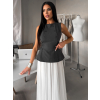 Šedá elegantní vestička top GLARITKA