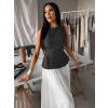 Šedá elegantní vestička top GLARITKA