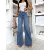 Modré extra wide leg široké dlouhé džíny QUENTISA