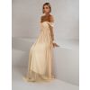 Béžové tylové společenské šaty BOSCO