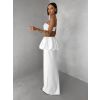 Bílý luxusní společenský komplet VELDORA se sukní