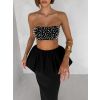 Černý luxusní komplet VELDORA se sukní