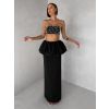 Černý luxusní komplet VELDORA se sukní