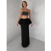 Černý luxusní komplet VELDORA se sukní
