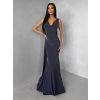 Šedé společenské dlouhé šaty RAVILETA