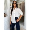 Bílá bavlněná basic košile ELUNARA