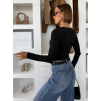 Černé elegantní korzetové triko RIVANZA s  výstřihem