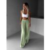 Světle zelené široké volné dlouhé kalhoty OLVIRA