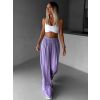 Světle fialové široké volné dlouhé kalhoty OLVIRA