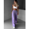 Světle fialové široké volné dlouhé kalhoty OLVIRA