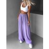 Světle fialové široké volné dlouhé kalhoty OLVIRA