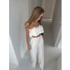 Bílý elegantní komplet SABLE s topem