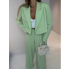 Zelený elegantní kalhotový kostým ZENYA