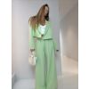 Zelený elegantní kalhotový kostým ZENYA