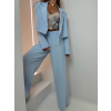 Modrý elegantní luxusní kalhotový kostým ZENYA