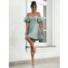 Mintové elegantní mini šaty SELEYA s rukávky