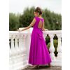 Magenta elegantní dlouhé šaty ELAYA