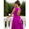 Magenta elegantní dlouhé šaty ELAYA