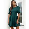 Smaragdové elegantní krátké šaty SAVIRA
