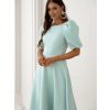 Mintové elegantní midi šaty VELIRA