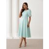 Mintové elegantní midi šaty VELIRA