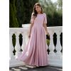 Starorůžové elegantní dlouhé šaty AVELIRA