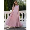 Starorůžové elegantní dlouhé šaty AVELIRA