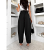 Černé balónové široké stylové kalhoty PANTYS