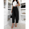 Černé balónové široké stylové kalhoty PANTYS